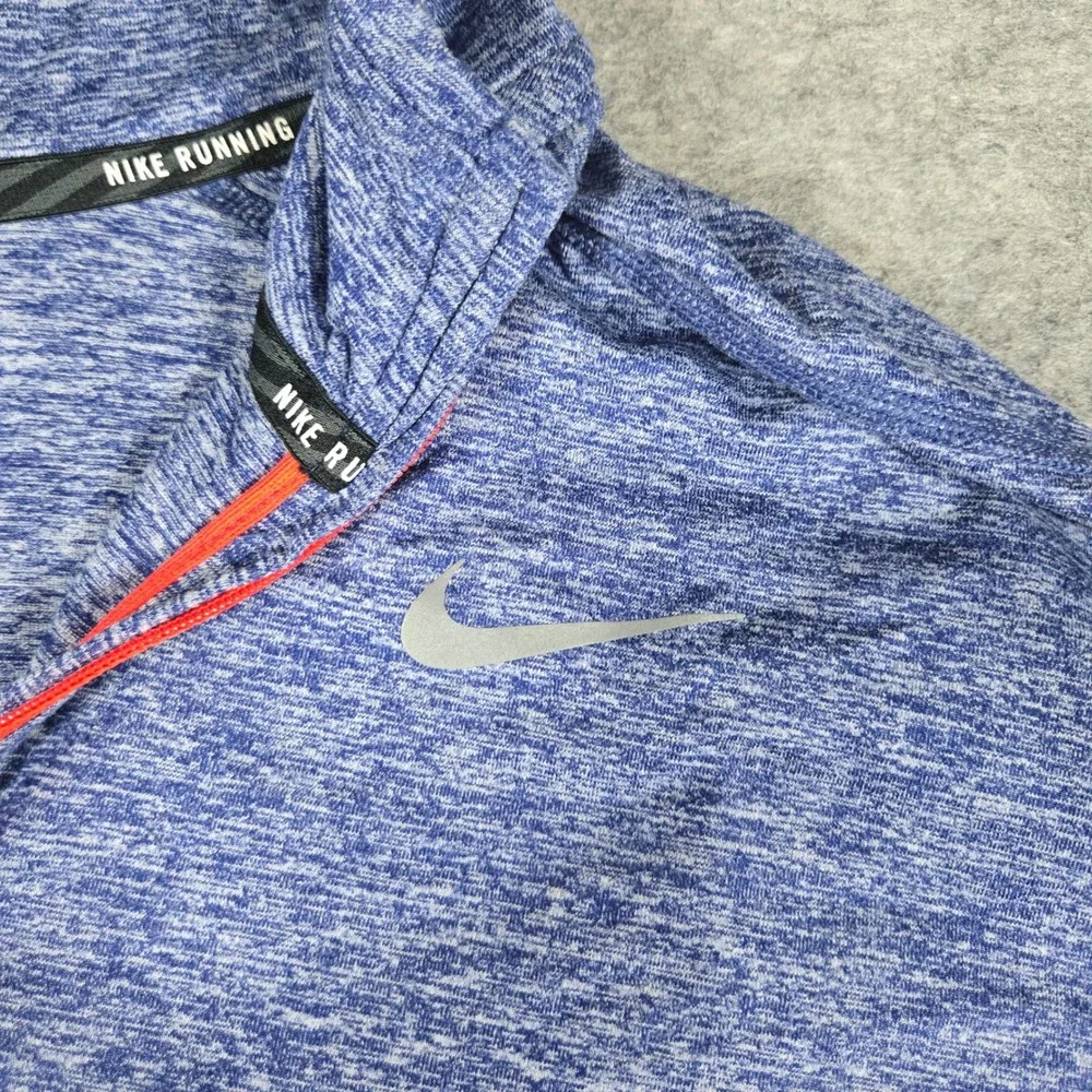 Nike Mens Blue Dri-FIT Element Running 1/4 Zip Pullover M